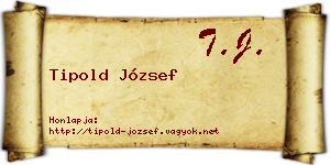 Tipold József névjegykártya