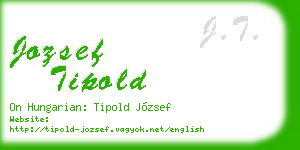 jozsef tipold business card